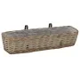 Jardinera de balcón 2 uds mimbre con forro de PE 80 cm de vidaXL, Maceteros y jardineras - Ref: Foro24-287642, Precio: 57,85 ...