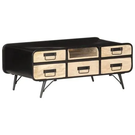 Mesa de centro madera maciza de mango 100x50x40 cm de vidaXL, Mesas de centro - Ref: Foro24-287871, Precio: 196,85 €, Descuen...