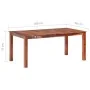 Mesa de comedor de madera maciza de sheesham 180x90x76 cm de vidaXL, Mesas de cocina y de comedor - Ref: Foro24-288113, Preci...