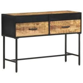 Mesa consola de madera rugosa de mango 110x35x75 cm de vidaXL, Mesas auxiliares - Ref: Foro24-288473, Precio: 149,02 €, Descu...