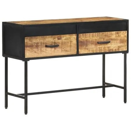 Mesa consola de madera rugosa de mango 110x35x75 cm de vidaXL, Mesas auxiliares - Ref: Foro24-288473, Precio: 149,02 €, Descu...