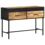 Mesa consola de madera rugosa de mango 110x35x75 cm de vidaXL, Mesas auxiliares - Ref: Foro24-288473, Precio: 149,02 €, Descu...