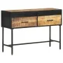 Mesa consola de madera rugosa de mango 110x35x75 cm de vidaXL, Mesas auxiliares - Ref: Foro24-288473, Precio: 149,02 €, Descu...