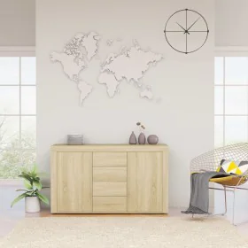 Aparador madera contrachapada color roble Sonoma 120x36x69 cm de vidaXL, Aparadores - Ref: Foro24-801844, Precio: 115,29 €, D...