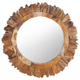 Espejo de pared redondo teca 60 cm de vidaXL, Espejos - Ref: Foro24-288804, Precio: 131,99 €, Descuento: %