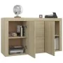 Aparador madera contrachapada color roble Sonoma 120x36x69 cm de vidaXL, Aparadores - Ref: Foro24-801844, Precio: 115,29 €, D...