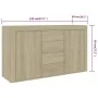 Aparador madera contrachapada color roble Sonoma 120x36x69 cm de vidaXL, Aparadores - Ref: Foro24-801844, Precio: 115,29 €, D...
