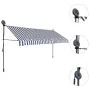 Toldo manual retráctil con LED azul y blanco 350 cm de vidaXL, Toldos - Ref: Foro24-145846, Precio: 99,67 €, Descuento: %