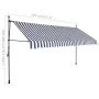 Toldo manual retráctil con LED azul y blanco 350 cm de vidaXL, Toldos - Ref: Foro24-145846, Precio: 99,67 €, Descuento: %