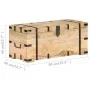 Baúl madera maciza de mango 90x40x40 cm de vidaXL, Baúles de almacenamiento - Ref: Foro24-289634, Precio: 192,03 €, Descuento: %