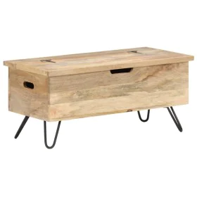 Baúl madera maciza de mango 90x40x45 cm de vidaXL, Baúles de almacenamiento - Ref: Foro24-289635, Precio: 177,02 €, Descuento: %
