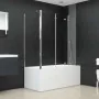 Mampara de ducha de vidrio templado transparente 120x69x130 cm de vidaXL, Puertas de ducha - Ref: Foro24-146227, Precio: 215,...