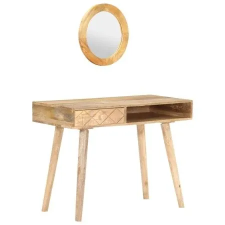 Tocador de madera maciza de mango 100x50x76 cm de vidaXL, Tocadores para dormitorios - Ref: Foro24-289636, Precio: 200,46 €, ...
