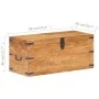 Baúl de madera maciza de acacia 90x40x40 cm de vidaXL, Baúles de almacenamiento - Ref: Foro24-289641, Precio: 199,63 €, Descu...