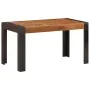 Mesa de comedor madera maciza de mango en bruto 140x70x76 cm de vidaXL, Mesas de cocina y de comedor - Ref: Foro24-289655, Pr...