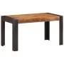 Mesa de comedor madera maciza de mango en bruto 140x70x76 cm de vidaXL, Mesas de cocina y de comedor - Ref: Foro24-289655, Pr...