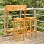 Juego de bar de balcón 3 piezas madera maciza de acacia de vidaXL, Conjuntos de jardín - Ref: Foro24-310254, Precio: 155,41 €...