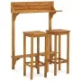 Juego de bar de balcón 3 piezas madera maciza de acacia de vidaXL, Conjuntos de jardín - Ref: Foro24-310254, Precio: 155,41 €...