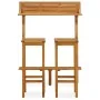 Juego de bar de balcón 3 piezas madera maciza de acacia de vidaXL, Conjuntos de jardín - Ref: Foro24-310254, Precio: 155,41 €...