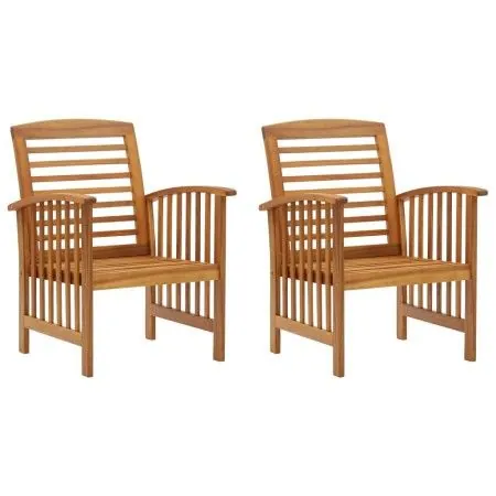 Sillas de jardín 2 unidades madera maciza de acacia de vidaXL, Sillas de jardín - Ref: Foro24-310256, Precio: 141,91 €, Descu...