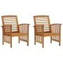 Sillas de jardín 2 unidades madera maciza de acacia de vidaXL, Sillas de jardín - Ref: Foro24-310256, Precio: 141,91 €, Descu...
