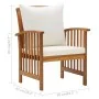 Garden chairs with cushions 2 units solid acacia wood by vidaXL, Garden chairs - Ref: Foro24-310257, Price: 197,52 €, Discoun...