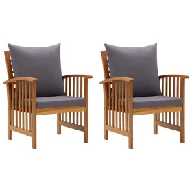 Gartenstühle mit Kissen, 2 Stück Massivholz Akazie von vidaXL, Gartenstühle - Ref: Foro24-310258, Preis: 196,87 €, Rabatt: %