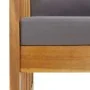Sillas de jardín con cojines 2 unidades madera maciza acacia de vidaXL, Sillas de jardín - Ref: Foro24-310258, Precio: 196,87...