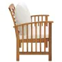 Banco de jardín con cojines 119 cm madera maciza de acacia de vidaXL, Bancos de jardín - Ref: Foro24-310260, Precio: 161,20 €...