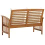 Banco de jardín con cojines 119 cm madera maciza de acacia de vidaXL, Bancos de jardín - Ref: Foro24-310260, Precio: 161,20 €...