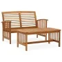 Juego de muebles de jardín 2 piezas madera maciza de acacia de vidaXL, Conjuntos de jardín - Ref: Foro24-310262, Precio: 180,...