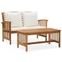 Muebles de jardín 2 piezas con cojines madera maciza de acacia de vidaXL, Conjuntos de jardín - Ref: Foro24-310263, Precio: 2...