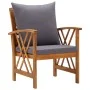 Garden chairs with cushions 2 units solid acacia wood by vidaXL, Garden chairs - Ref: Foro24-310268, Price: 186,62 €, Discoun...