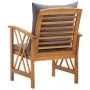 Sillas de jardín con cojines 2 unidades madera maciza acacia de vidaXL, Sillas de jardín - Ref: Foro24-310268, Precio: 186,62...
