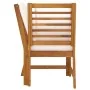 Garden furniture 3 pcs solid acacia wood cream cushions by vidaXL, Modular outdoor sofas - Ref: Foro24-311834, Price: 249,68 ...