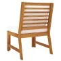 Garden furniture 3 pcs solid acacia wood cream cushions by vidaXL, Modular outdoor sofas - Ref: Foro24-311834, Price: 249,68 ...