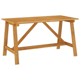 Mesa de comedor de jardín madera maciza de acacia 140x73x73,5cm de vidaXL, Mesas de jardín - Ref: Foro24-312406, Precio: 159,...