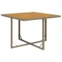 Gartentisch aus synthetischem Rattan, beiges Akazienholz, 109 x 107 x 74 cm von vidaXL, Gartentische - Ref: Foro24-316791, Pr...