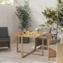 Gartentisch aus synthetischem Rattan, beiges Akazienholz, 109 x 107 x 74 cm von vidaXL, Gartentische - Ref: Foro24-316791, Pr...