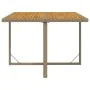 Gartentisch aus synthetischem Rattan, beiges Akazienholz, 109 x 107 x 74 cm von vidaXL, Gartentische - Ref: Foro24-316791, Pr...