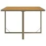 Gartentisch aus synthetischem Rattan, beiges Akazienholz, 109 x 107 x 74 cm von vidaXL, Gartentische - Ref: Foro24-316791, Pr...