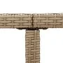 Gartentisch aus synthetischem Rattan, beiges Akazienholz, 109 x 107 x 74 cm von vidaXL, Gartentische - Ref: Foro24-316791, Pr...