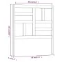 Cabecero de cama madera maciza de pino 96x4x104 cm de vidaXL, Cabeceros y pies de cama - Ref: Foro24-818170, Precio: 21,86 €,...