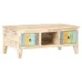 Mesita de centro madera de acacia rugosa 100x55x40 cm de vidaXL, Mesas de centro - Ref: Foro24-320235, Precio: 187,50 €, Desc...