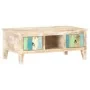 Mesita de centro madera de acacia rugosa 100x55x40 cm de vidaXL, Mesas de centro - Ref: Foro24-320235, Precio: 187,50 €, Desc...