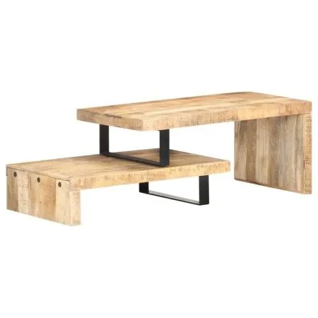 Set de 2 mesas de centro de madera maciza de mango de vidaXL, Mesas de centro - Ref: Foro24-320392, Precio: 165,54 €, Descuen...