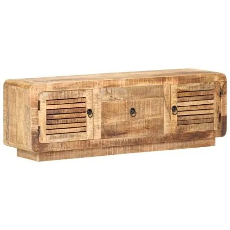 Mueble para TV de madera maciza de mango rugosa 120x30x40 cm de vidaXL, Muebles TV - Ref: Foro24-320460, Precio: 217,58 €, De...