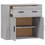 Aparador de madera contrachapada gris Sonoma 80x33x70 cm de vidaXL, Aparadores - Ref: Foro24-816574, Precio: 91,32 €, Descuen...