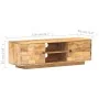 Mueble para TV de madera maciza de mango 116x30x35 cm de vidaXL, Muebles TV - Ref: Foro24-320472, Precio: 140,29 €, Descuento: %
