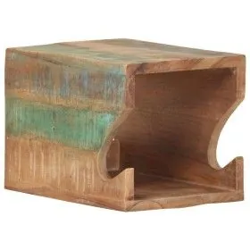 Soporte para bicicletas de pared 35x25x25 cm madera reciclada de vidaXL, Portabicicletas para vehículos - Ref: Foro24-320478,...